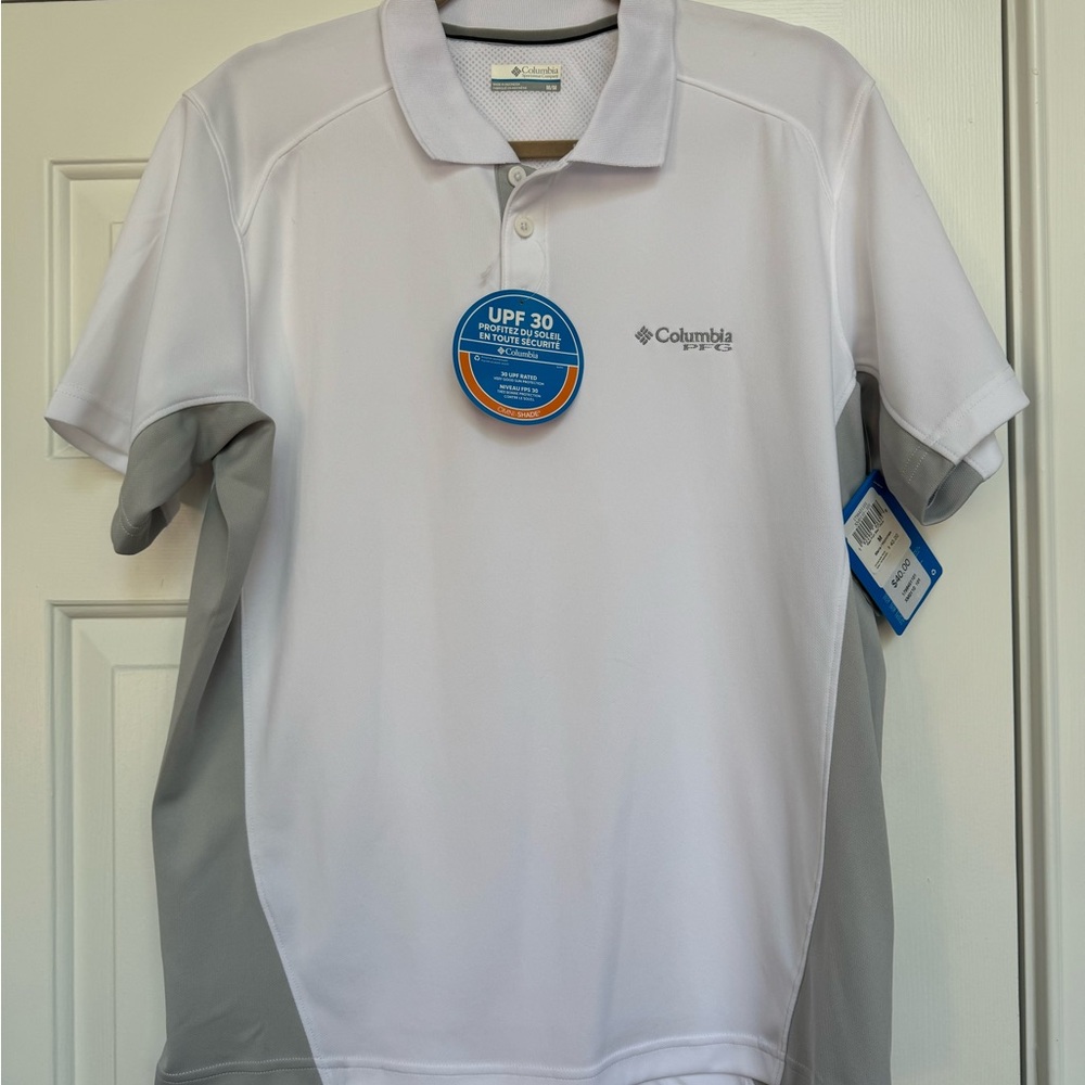 NWT, Columbia, Men’s Medium, White/Gray
